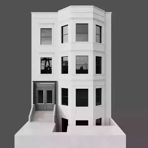 Neoclassic Town House No42 A 3D model 5