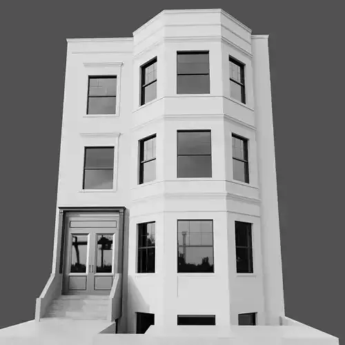 Neoclassic Town House No42 A 3D model 7