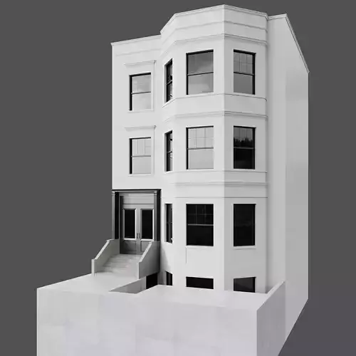 Neoclassic Town House No42 A 3D model 4