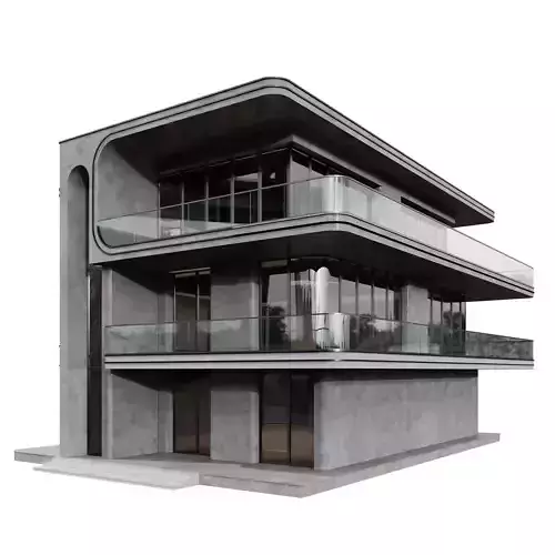 MODERN HOUSE NO43 A 3D model 4