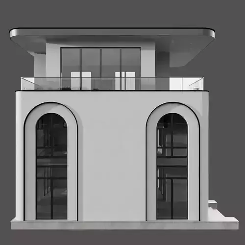 Modern House No41 A 3D model 7