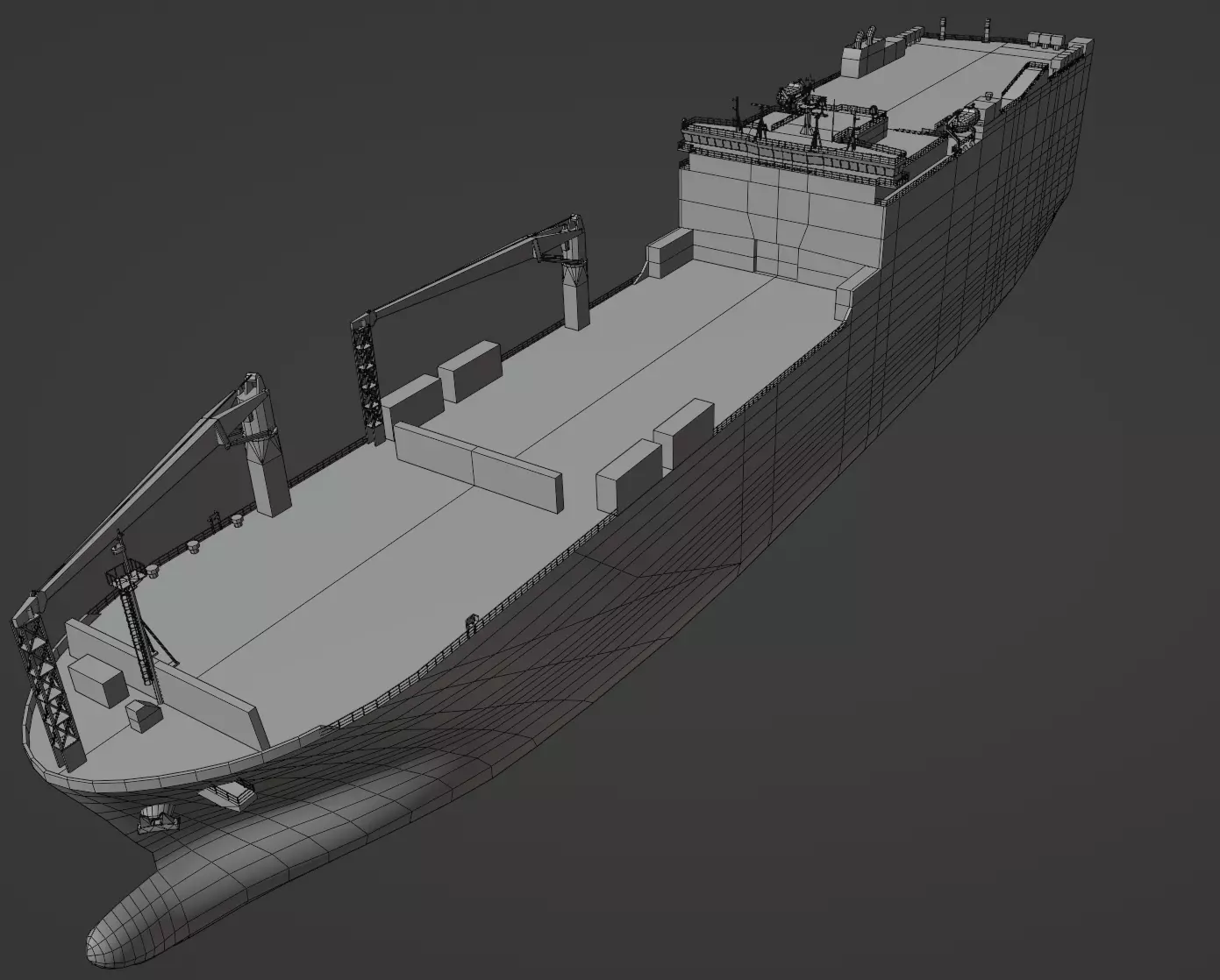 RO-RO Ship GREAT ABIDJAN Low-poly 3D model_7