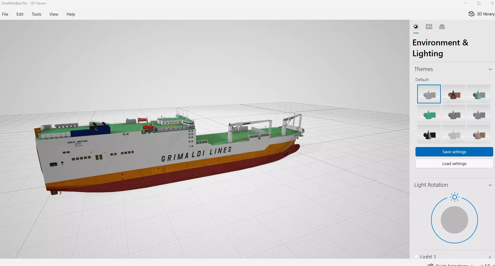 RO-RO Ship GREAT ABIDJAN Low-poly 3D model_2