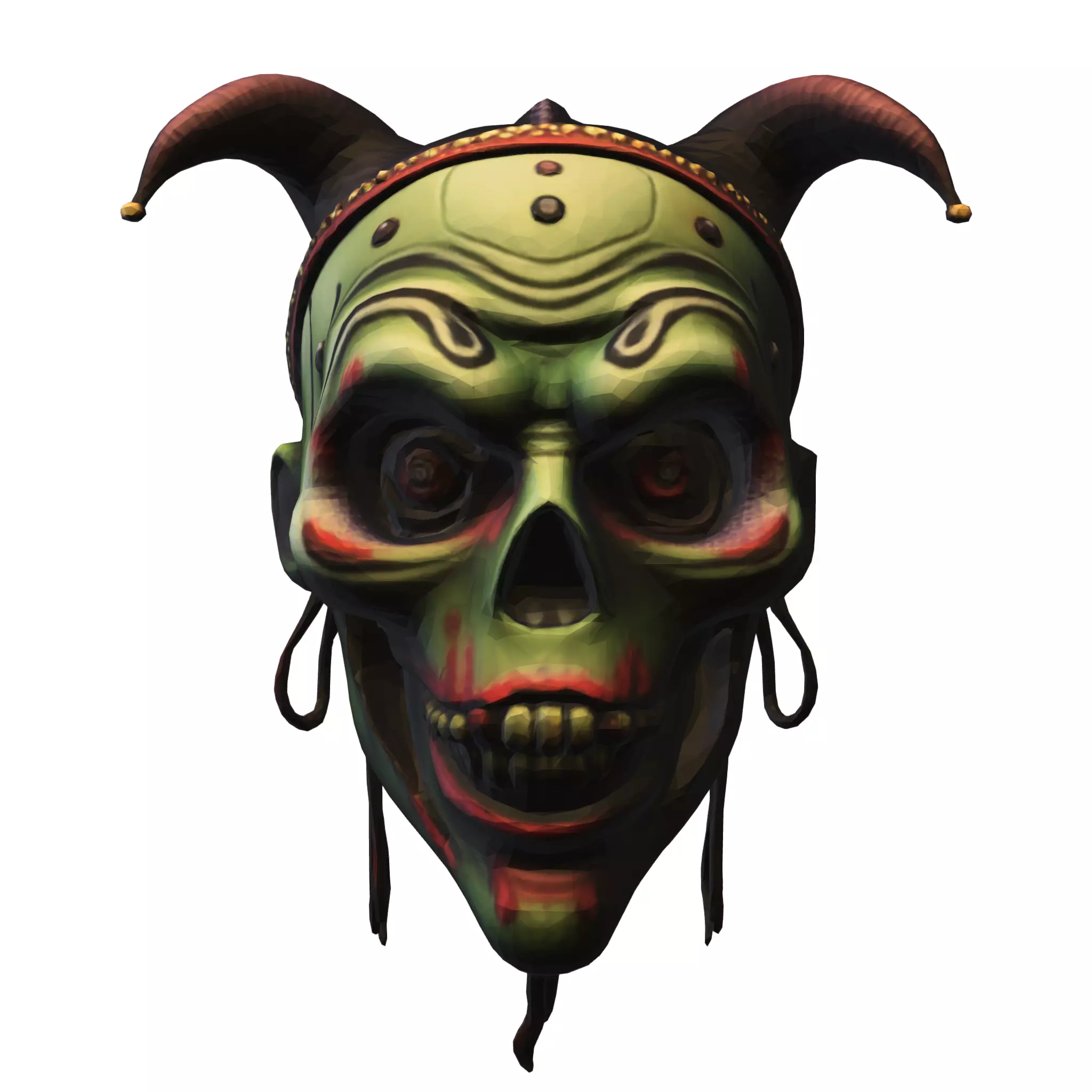 Demonic Jester Skull 3D model_0