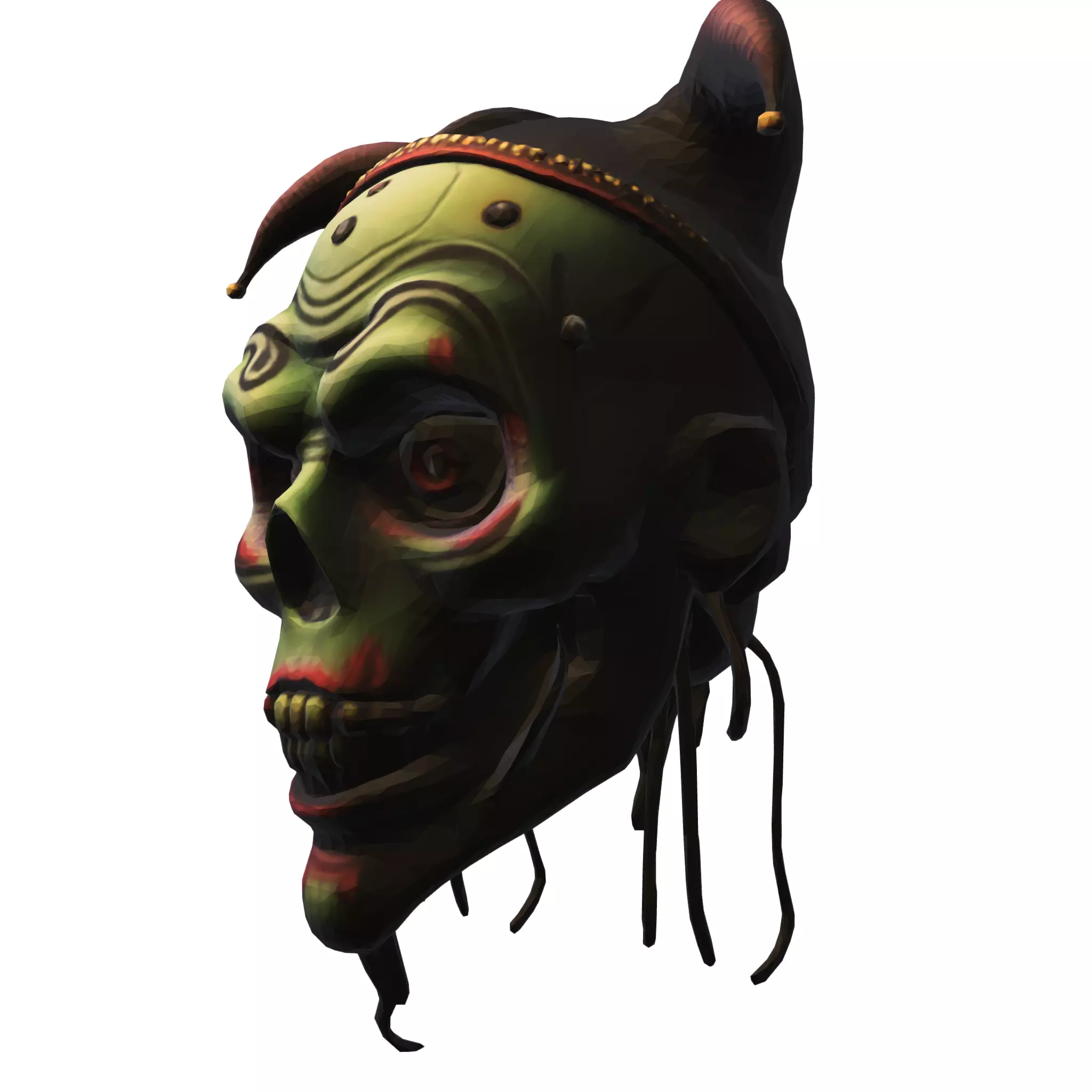 Demonic Jester Skull 3D model_1