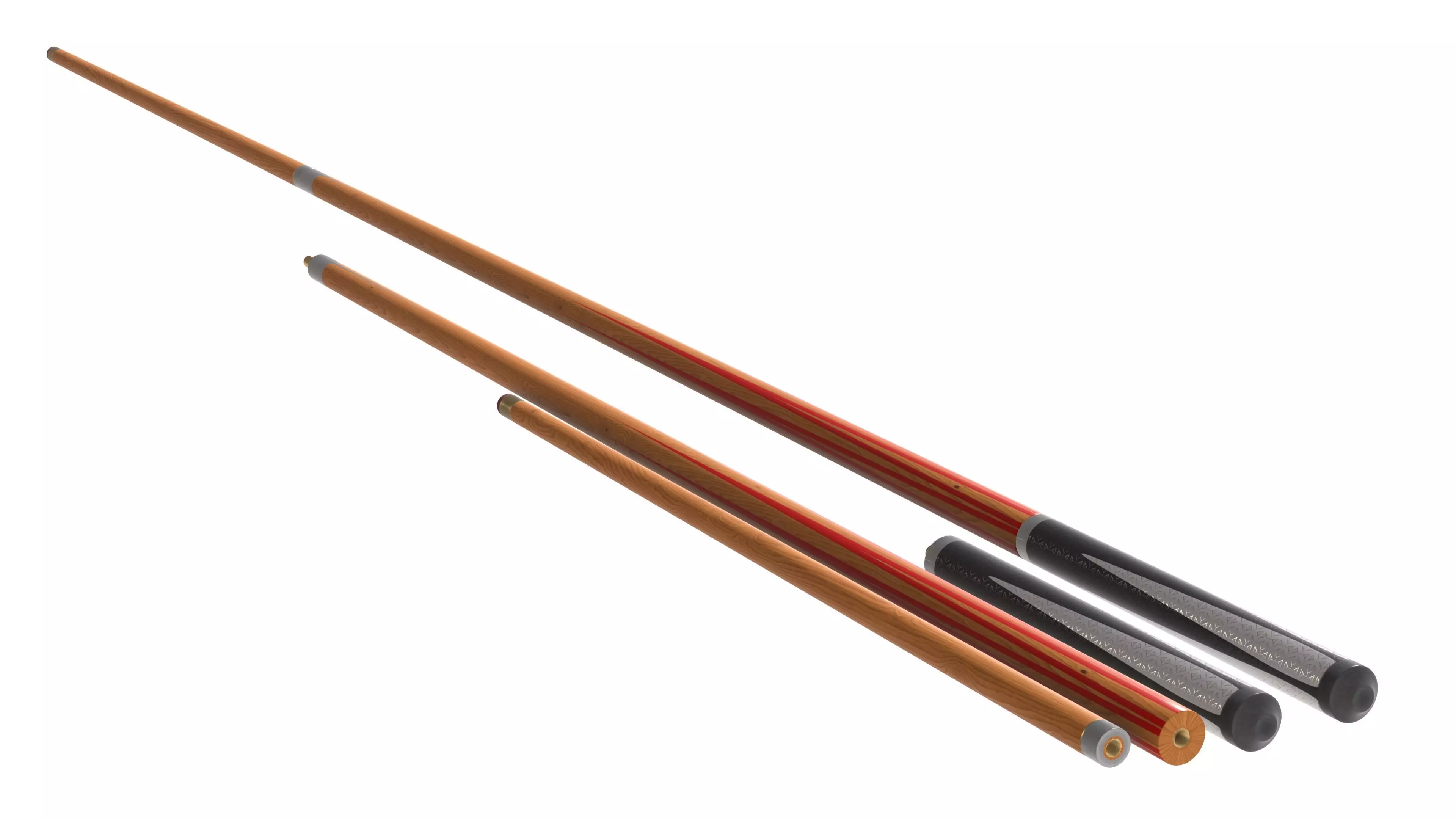 cue stick Low-poly 3D model_1