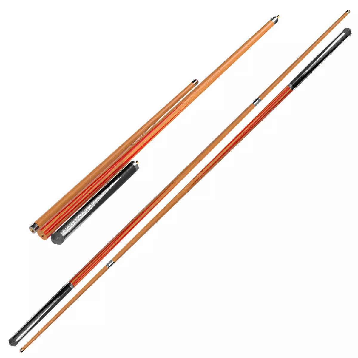 cue stick Low-poly 3D model_10