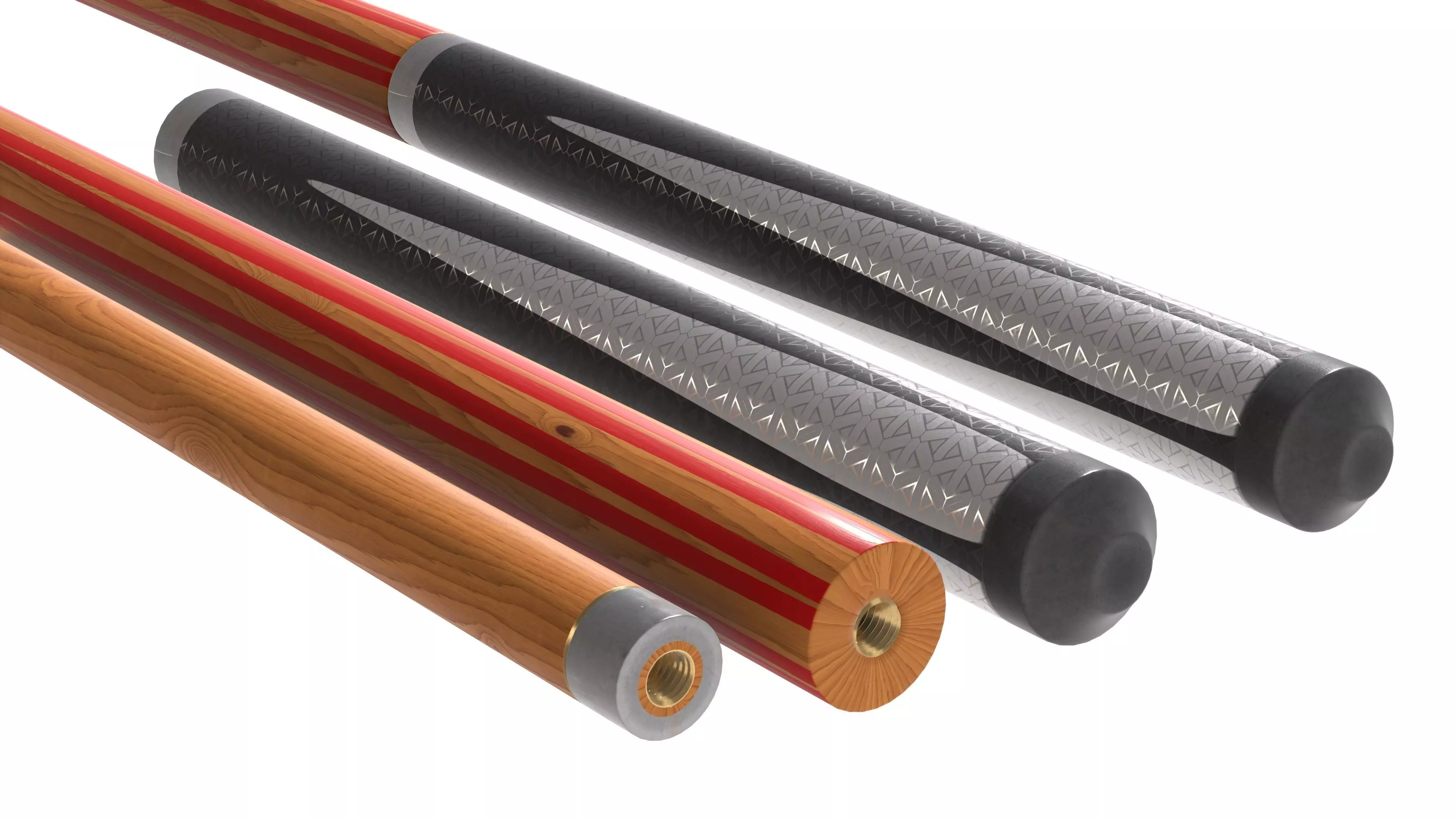 cue stick Low-poly 3D model_9