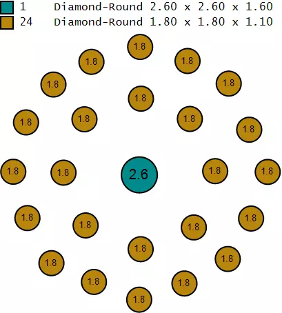 Geometric Circle Gemstone Pendant 3D Printable Model 3D print model_6