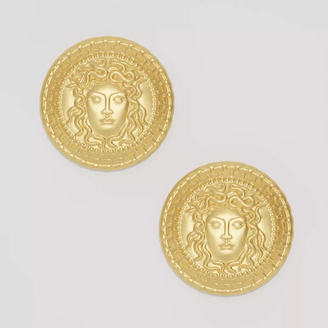 Gaze of Medusa Earrings - Free 3D print ready Free 3D print model