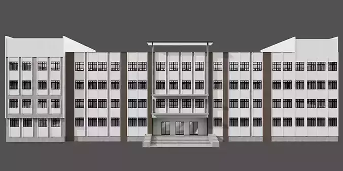 SCHOOL BUILDING NO136 A 3D model 5