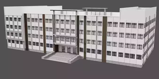 SCHOOL BUILDING NO136 A 3D model 6