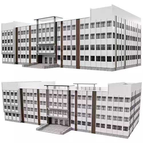 SCHOOL BUILDING NO136 A 3D model 2