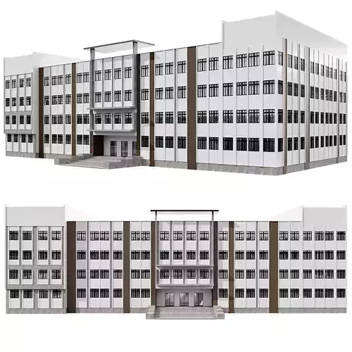 SCHOOL BUILDING NO136 A 3D model 4