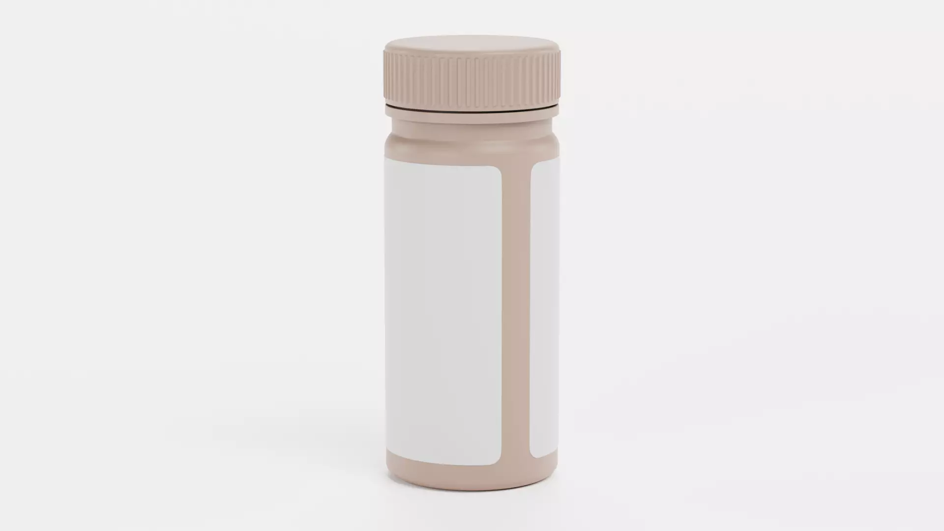 Pill Bottle V2 - Narrow Plastic Container with Blank Label 3D model
