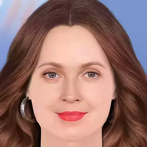 Drew Barrymore Head - No Hair - Low poly head for game