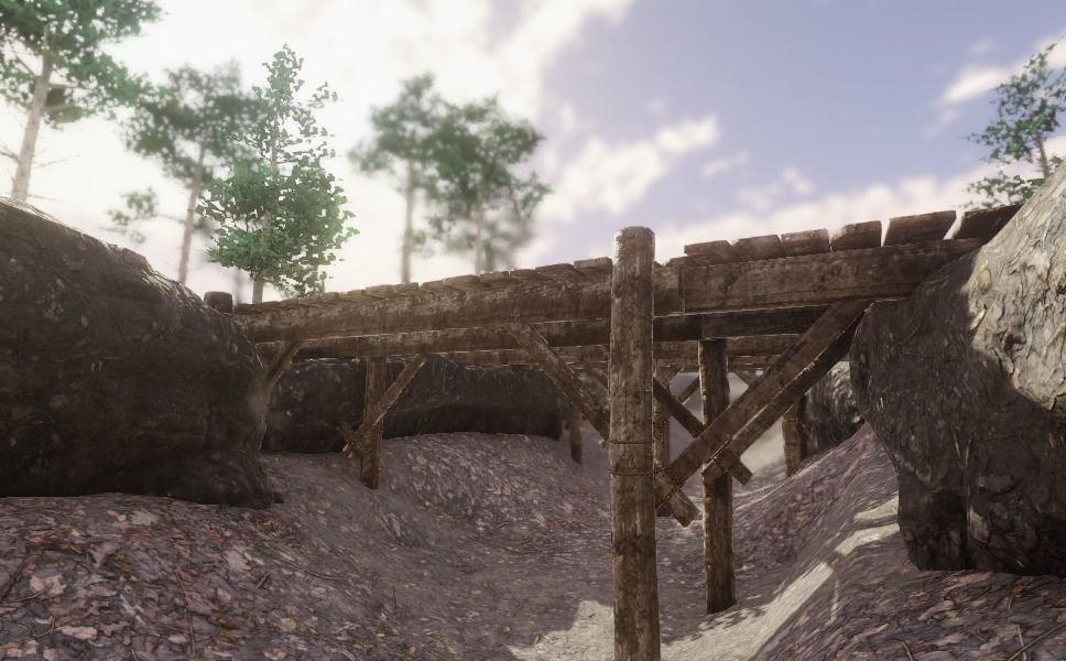 Wooden Bridge Low-poly 3D model_3