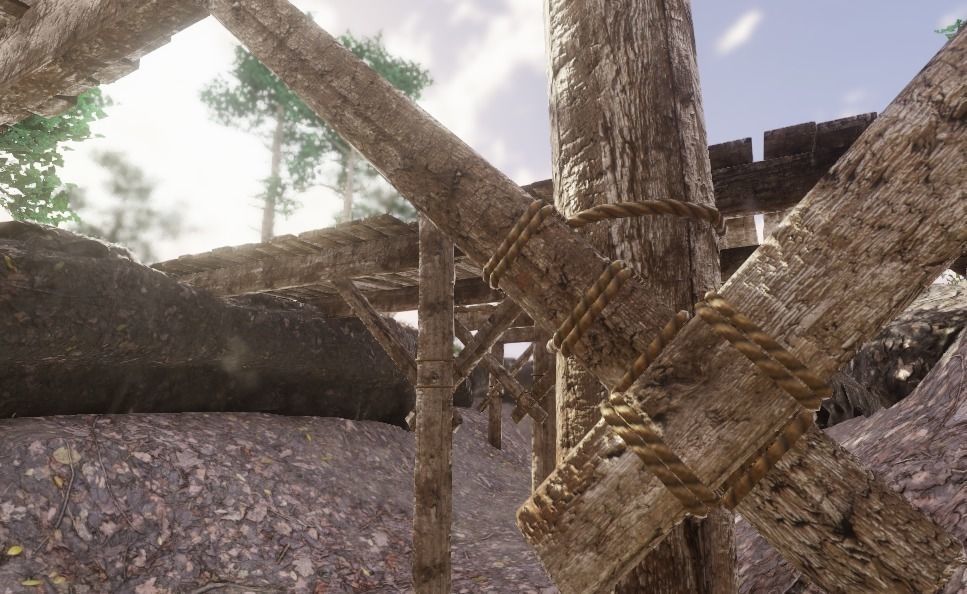 Wooden Bridge Low-poly 3D model_6