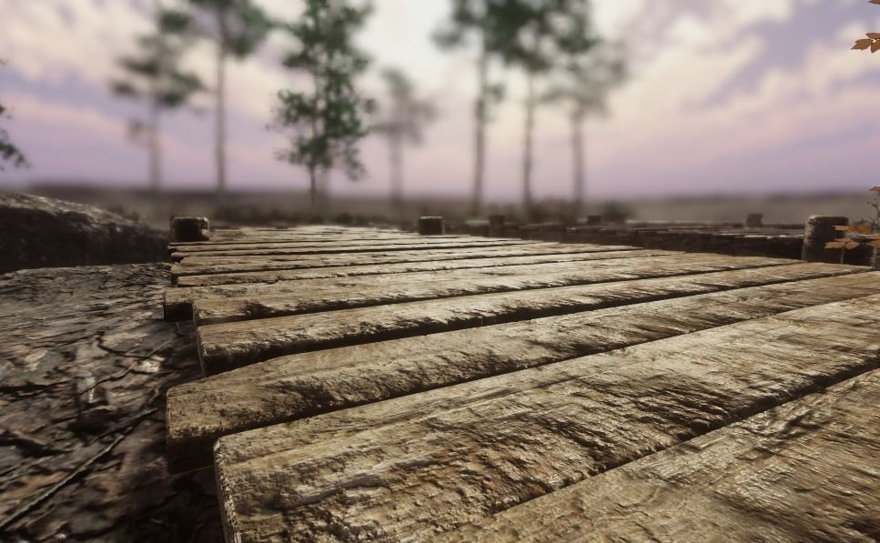 Wooden Bridge Low-poly 3D model_2