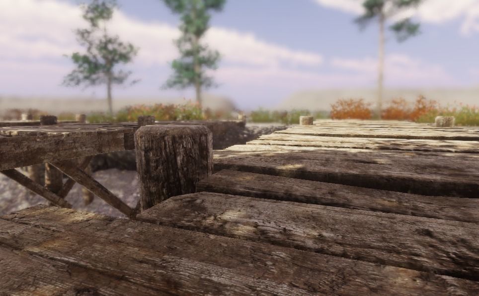 Wooden Bridge Low-poly 3D model_5