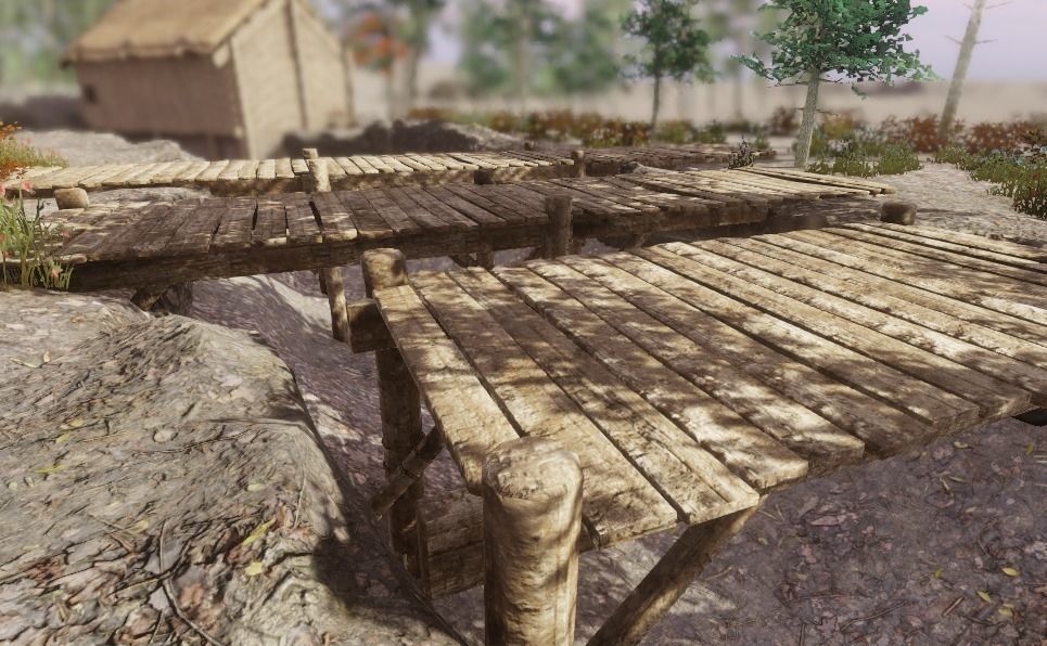 Wooden Bridge Low-poly 3D model_8