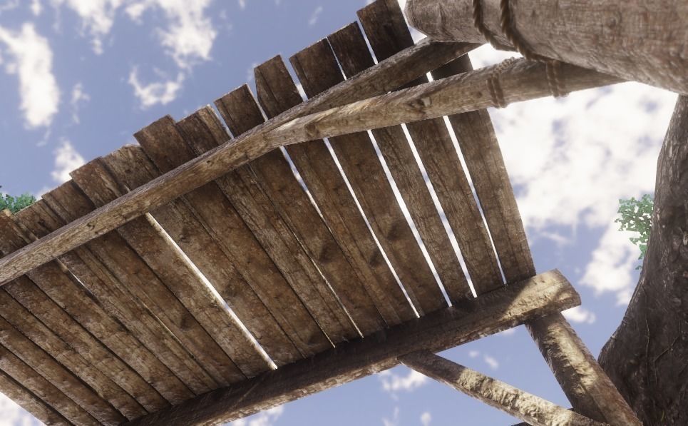 Wooden Bridge Low-poly 3D model_4