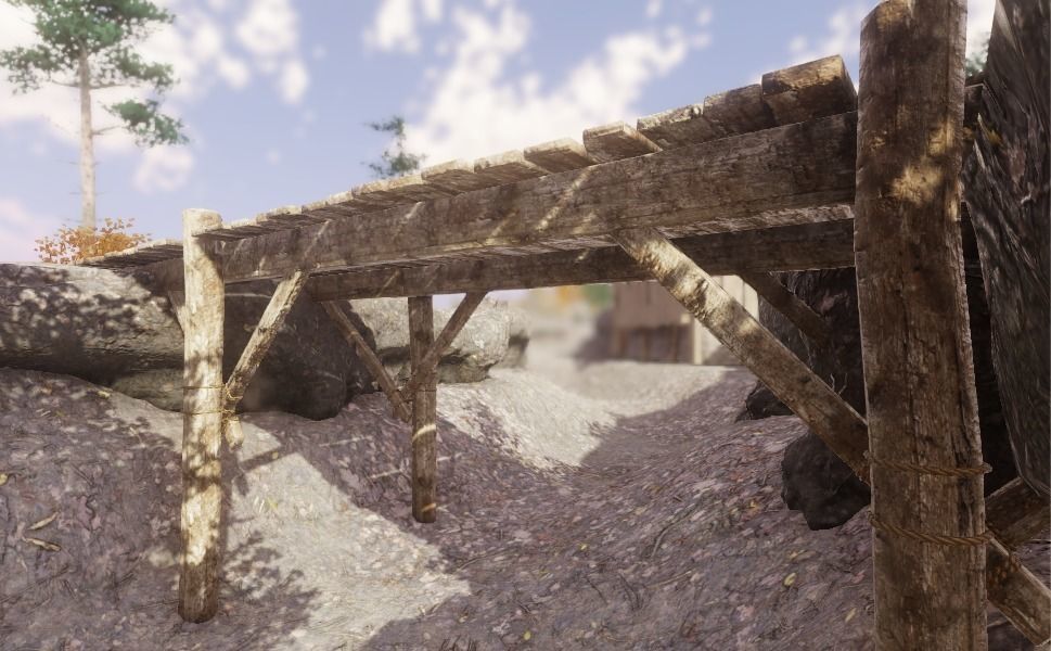 Wooden Bridge Low-poly 3D model_9