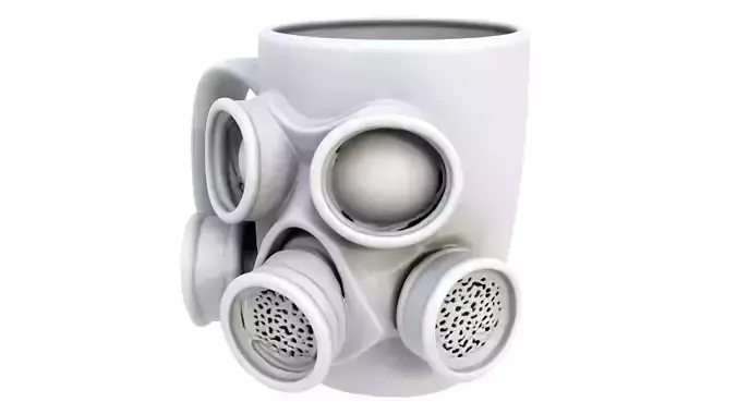 Gas mask mug