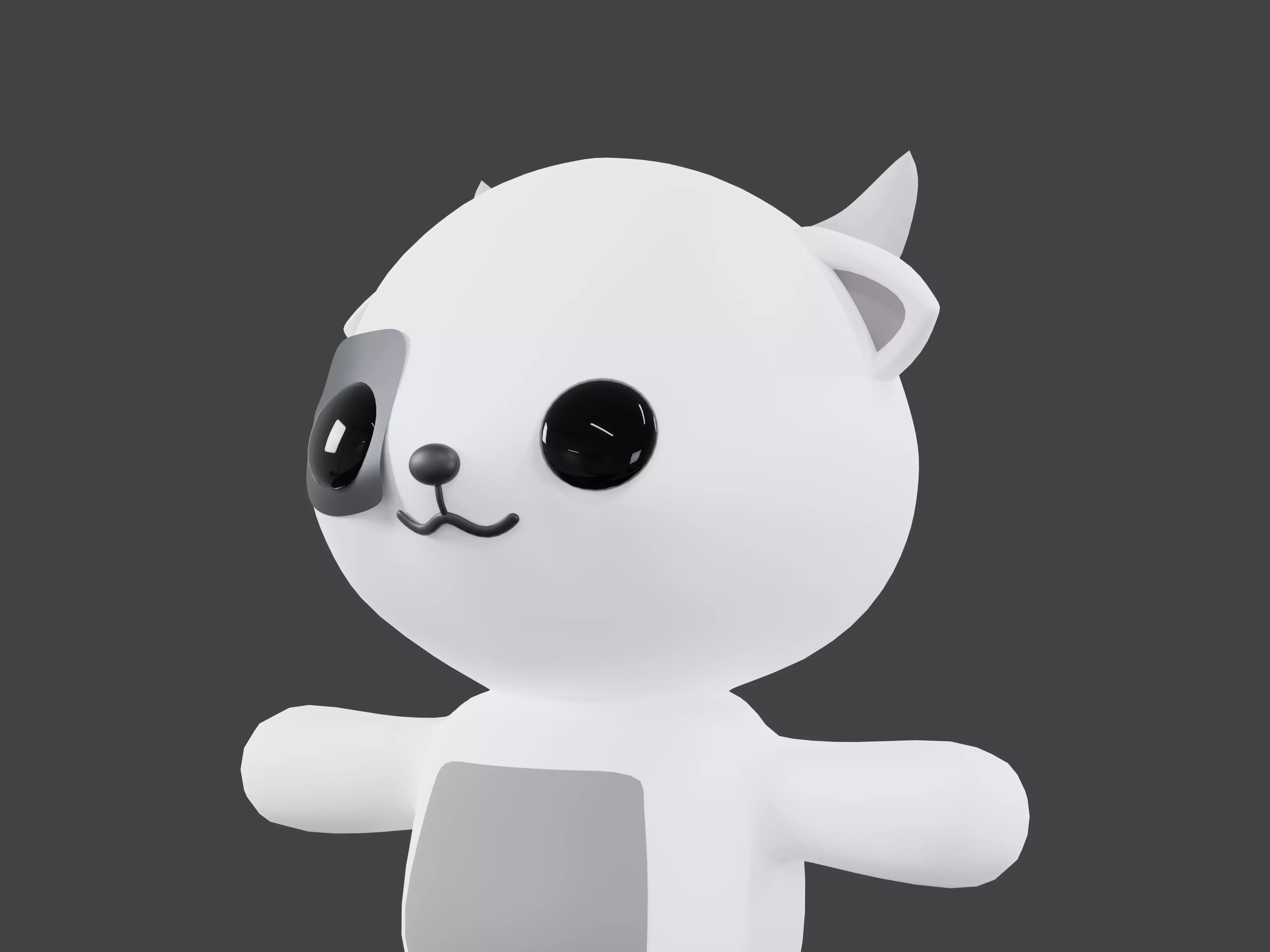 Character Cow kawaii cute Free 3D model_3