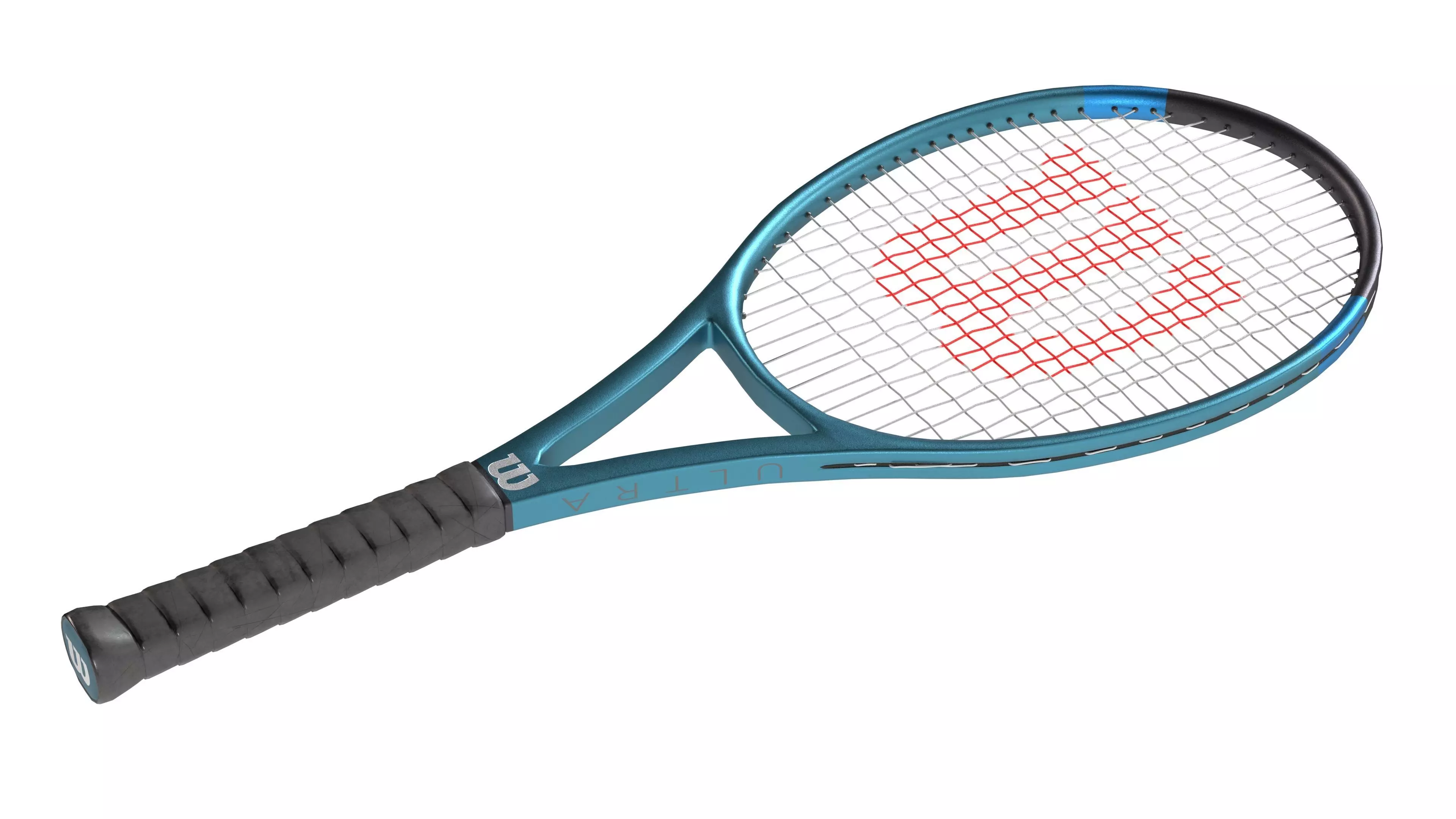 Tennis racket Low-poly 3D model_1