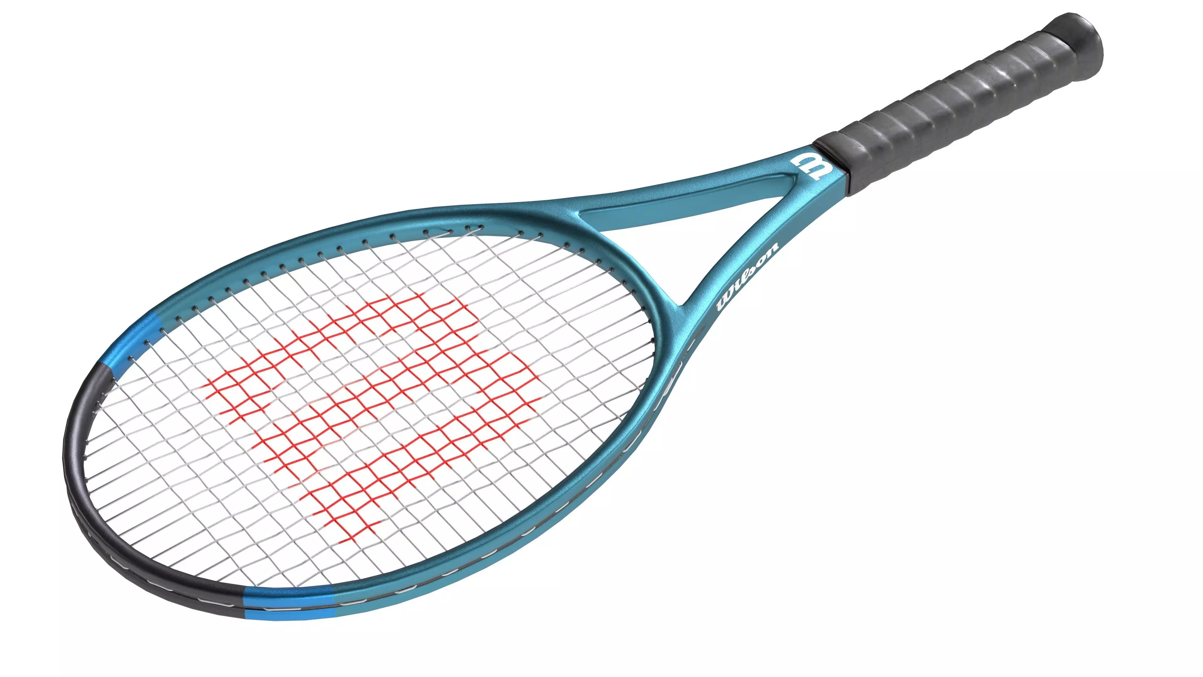 Tennis racket Low-poly 3D model_3