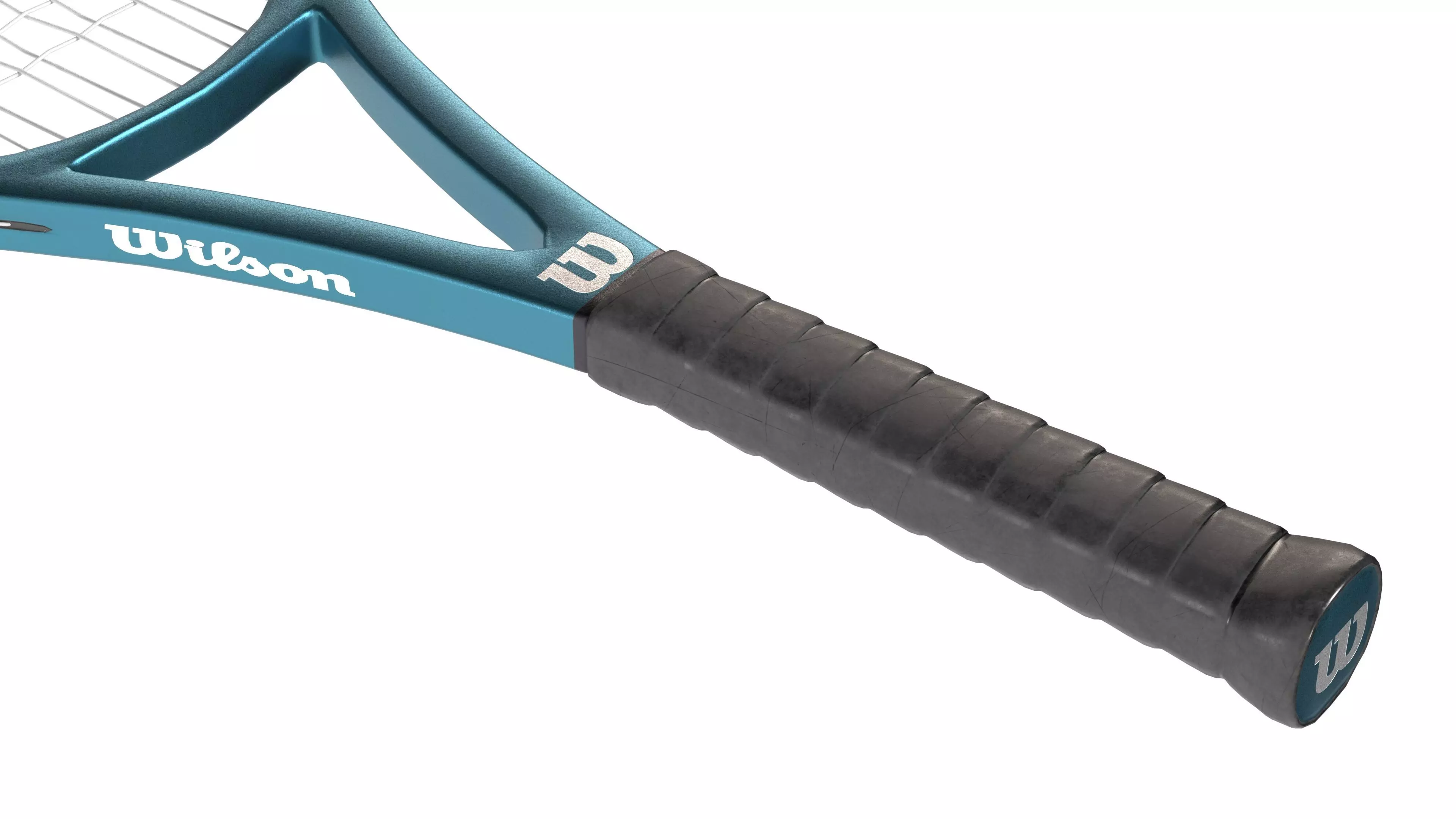 Tennis racket Low-poly 3D model_4