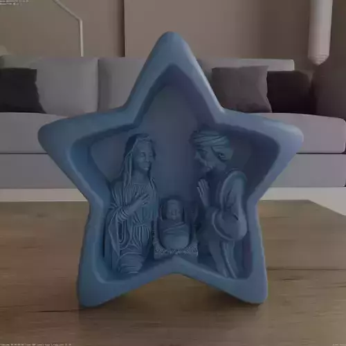 Elegant Christmas Nativity Scene STL 3D Model