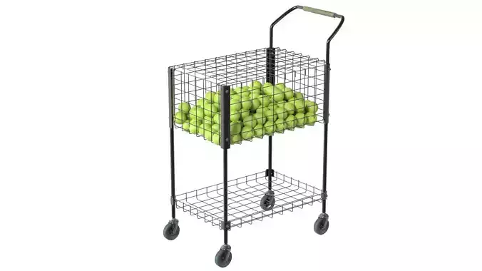 Tennis ball basket Low-poly 3D model