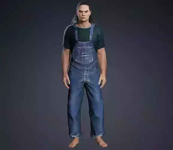 Overalls Denim Male 01