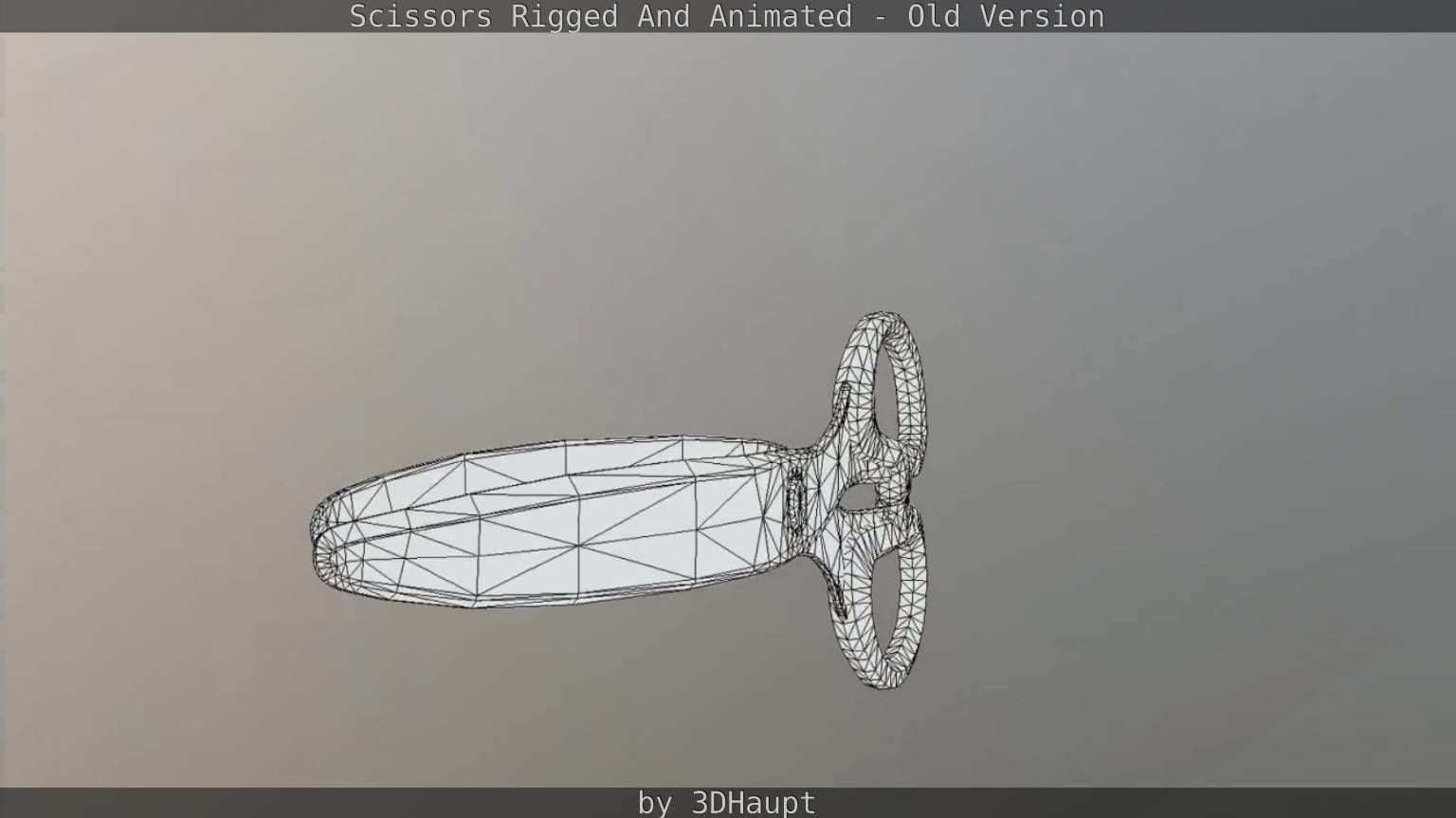 Scissors Rigged And Animated Old Version Low-poly 3D model_52