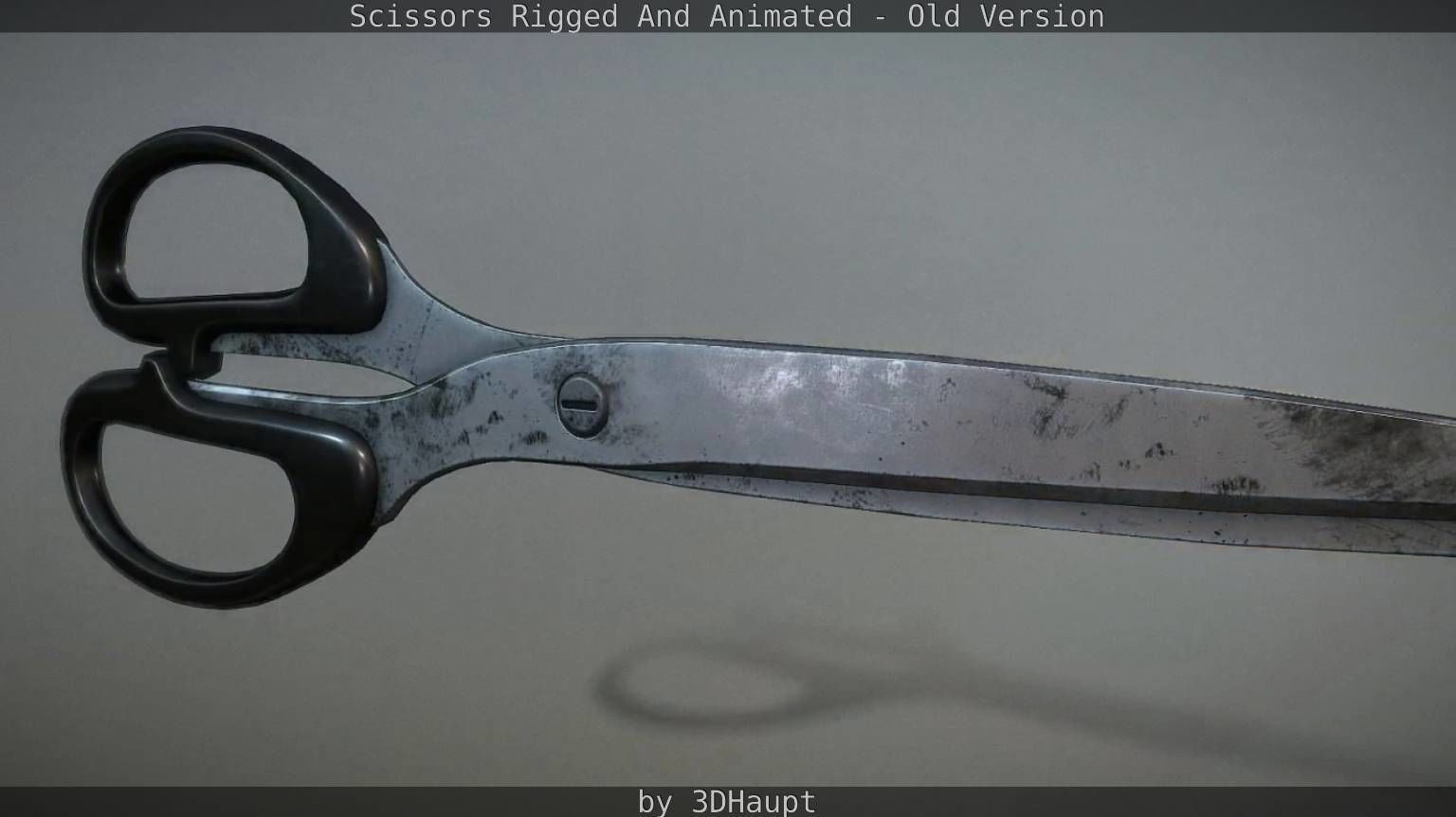 Scissors Rigged And Animated Old Version Low-poly 3D model_28