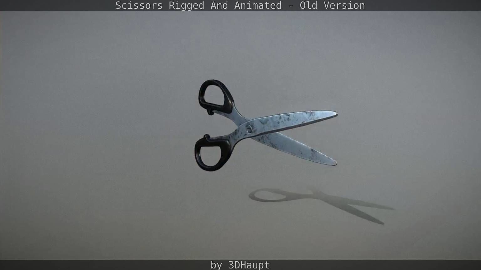 Scissors Rigged And Animated Old Version Low-poly 3D model_95