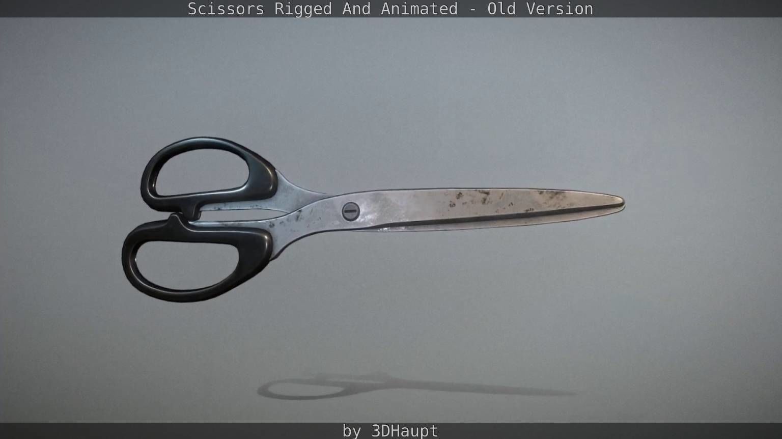 Scissors Rigged And Animated Old Version Low-poly 3D model_38
