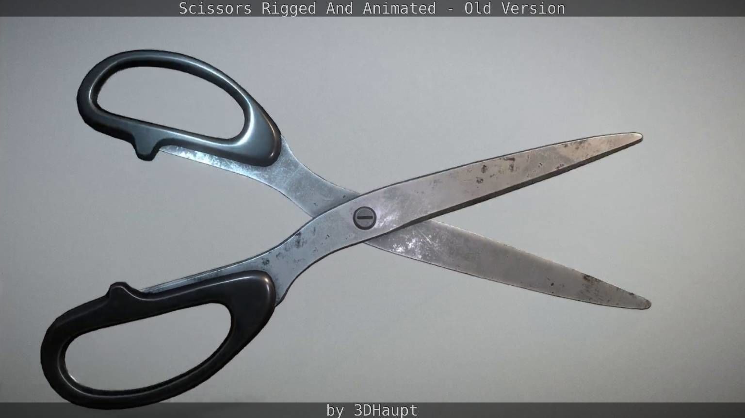 Scissors Rigged And Animated Old Version Low-poly 3D model_104