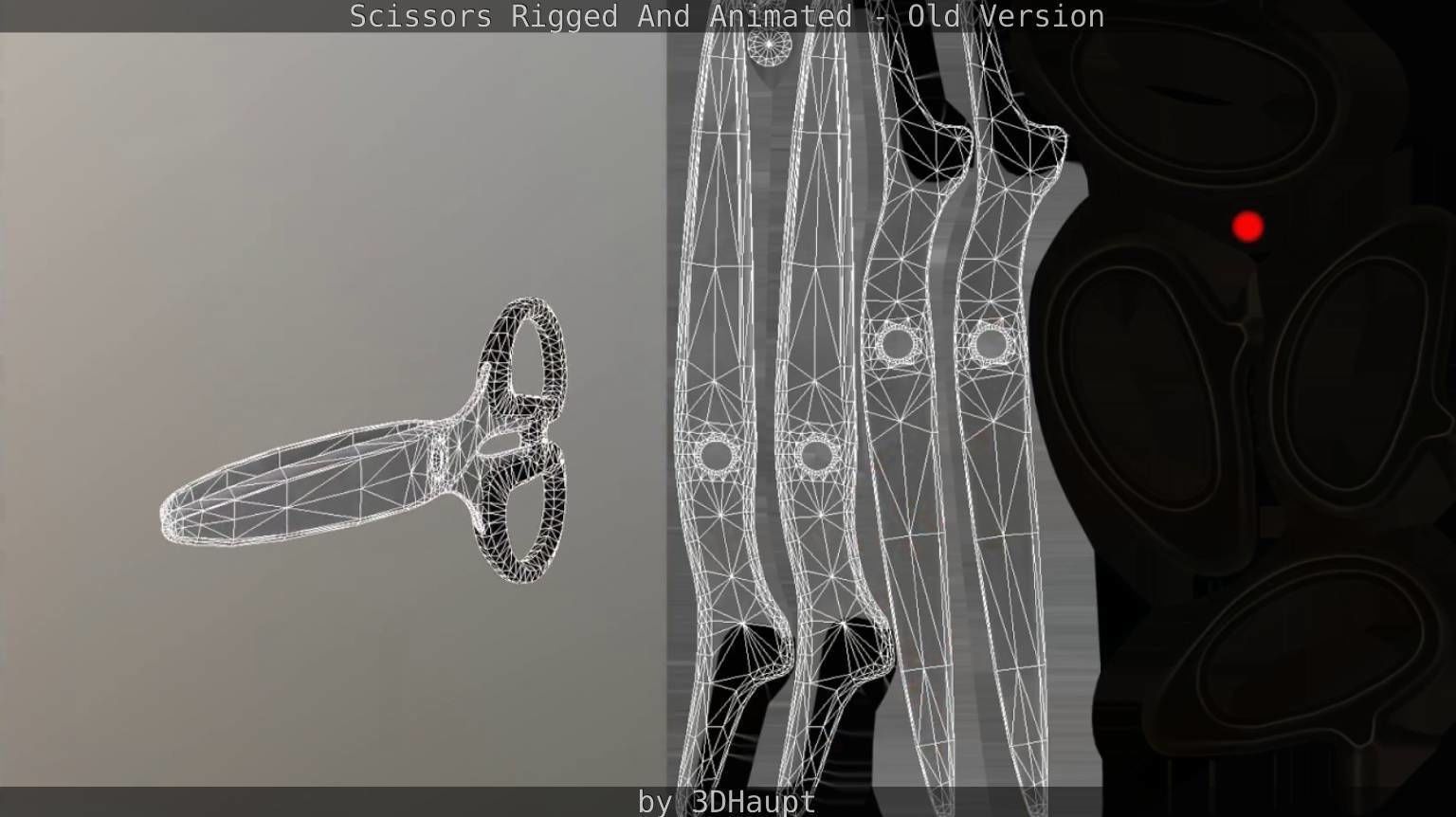 Scissors Rigged And Animated Old Version Low-poly 3D model_96