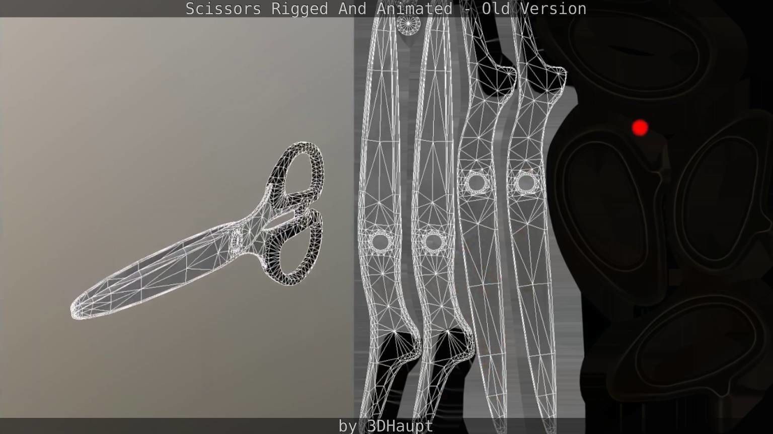 Scissors Rigged And Animated Old Version Low-poly 3D model_92