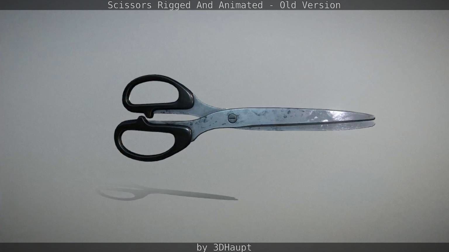 Scissors Rigged And Animated Old Version Low-poly 3D model_93