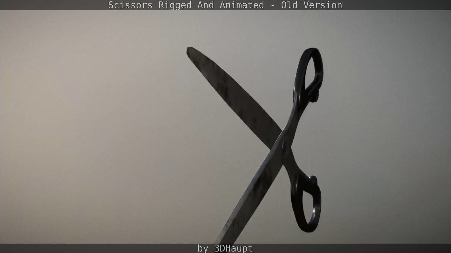 Scissors Rigged And Animated Old Version Low-poly 3D model_74
