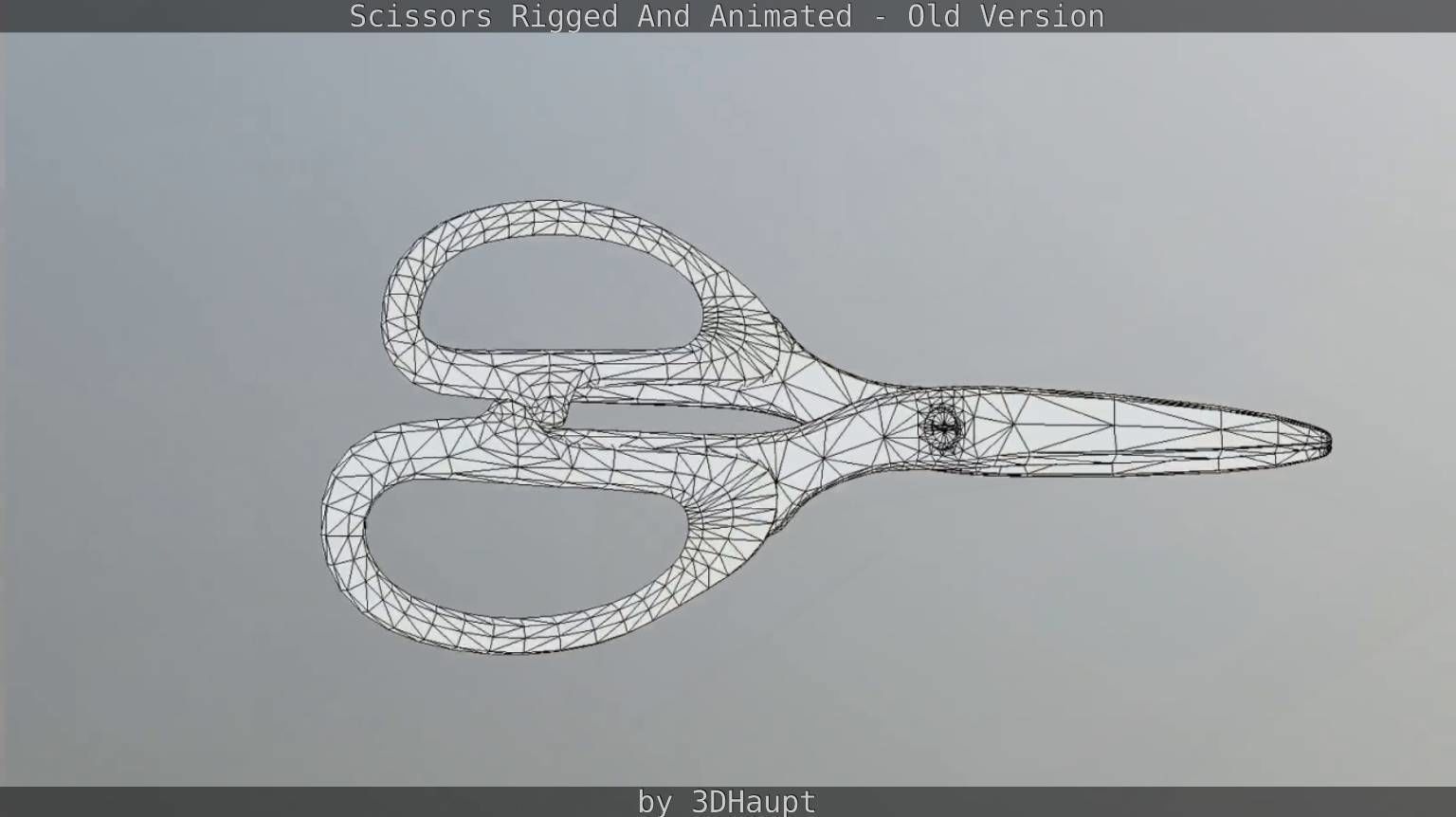 Scissors Rigged And Animated Old Version Low-poly 3D model_63