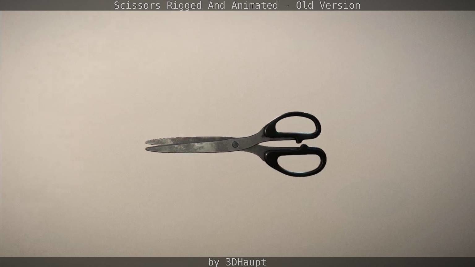 Scissors Rigged And Animated Old Version Low-poly 3D model_78