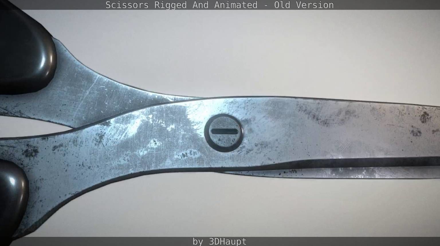 Scissors Rigged And Animated Old Version Low-poly 3D model_23