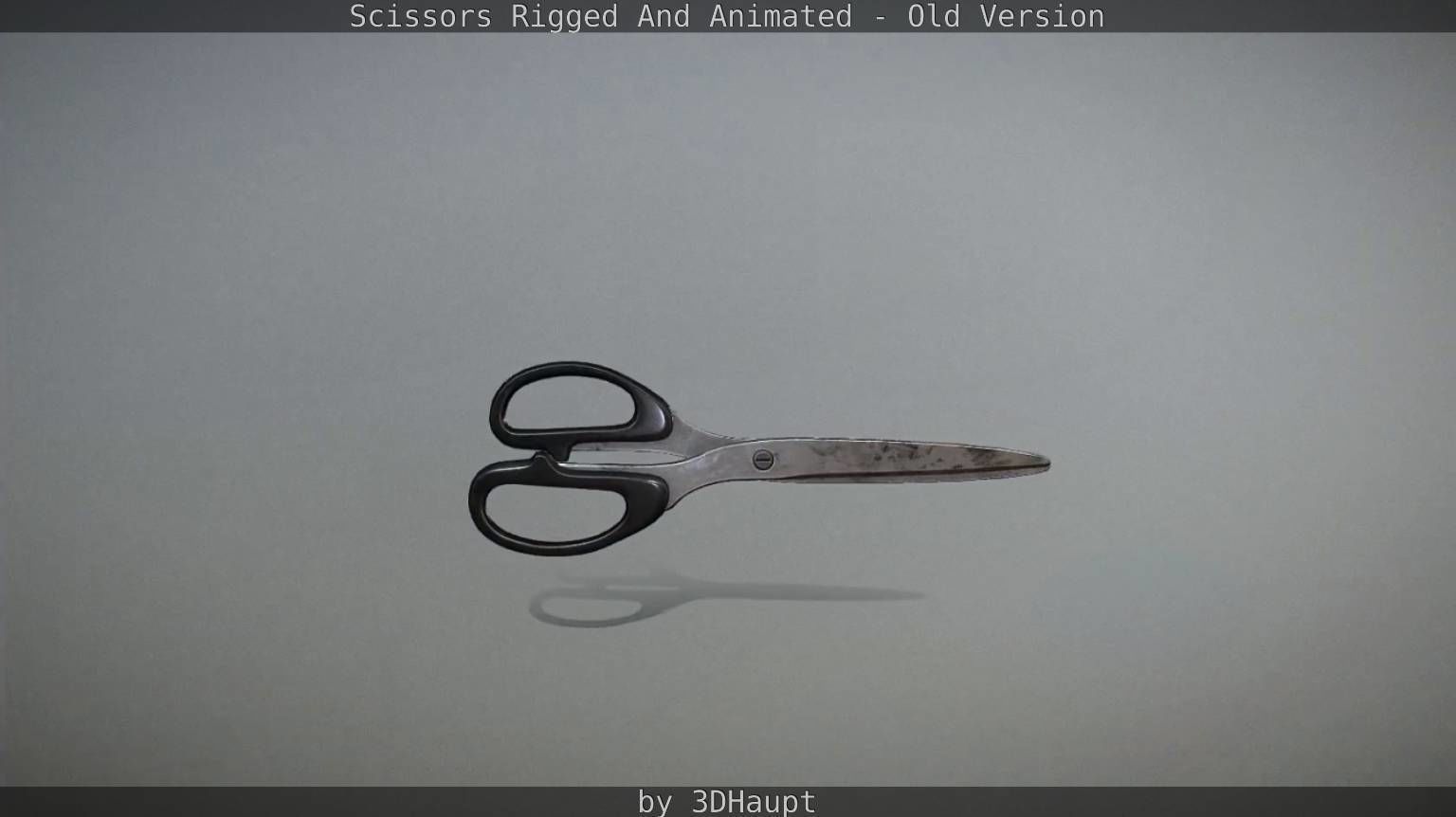 Scissors Rigged And Animated Old Version Low-poly 3D model_80