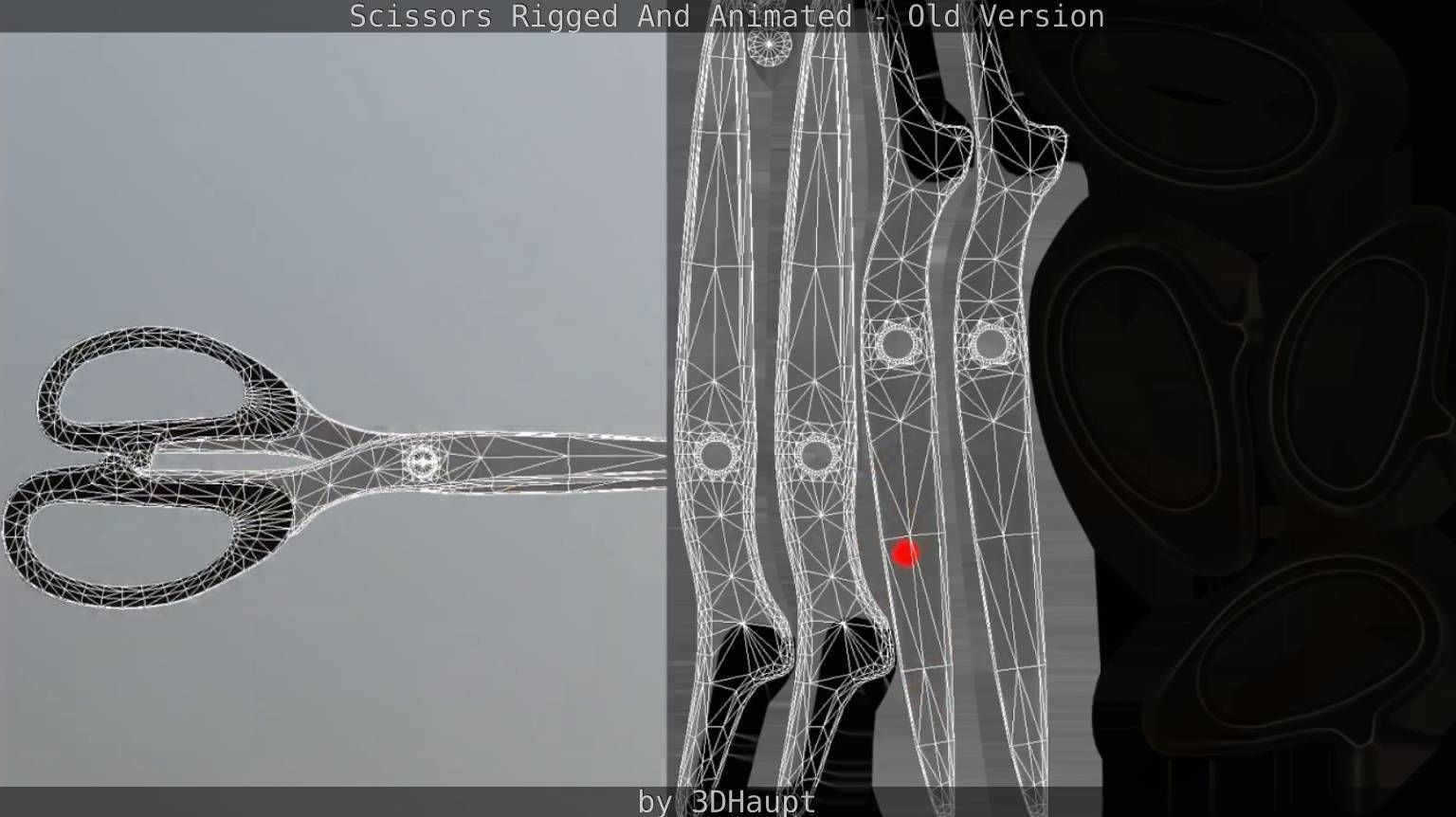 Scissors Rigged And Animated Old Version Low-poly 3D model_45