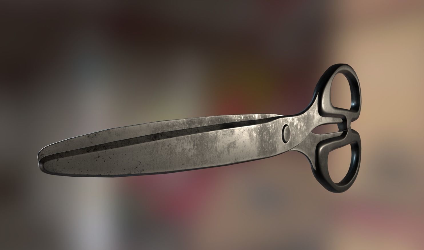 Scissors Rigged And Animated Old Version Low-poly 3D model_7